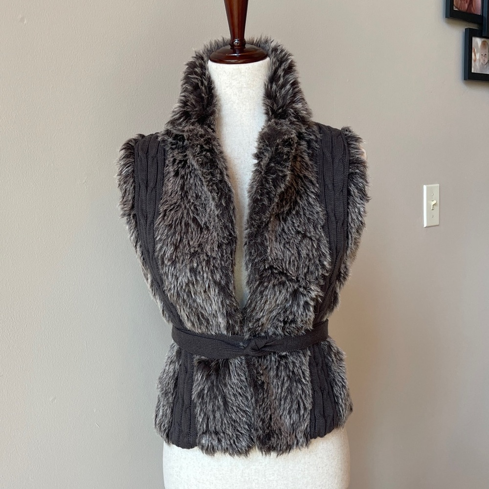 XOXO Gray Faux Fur Vest